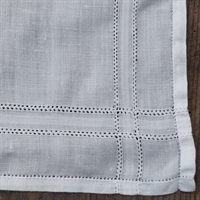 hvidt enkelt mønster gammelt lommetørklæde bomuld